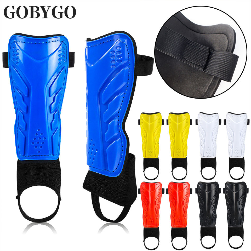 Gobygo 1 คู่ฟุตบอลกีฬาสนับแข้งความหนาสองเท่าป้องกันการกระแทกมืออาชีพข้อเท้าป้องกันน่อง