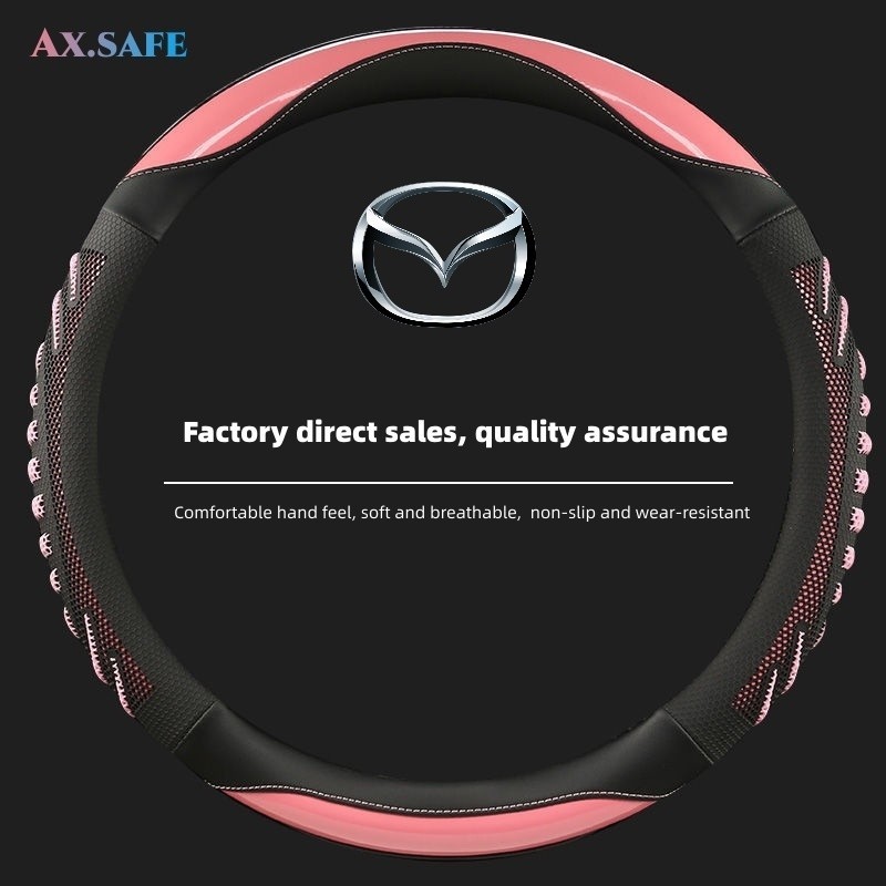 ฝาครอบพวงมาลัย Mazda mazda2 mazda3 mazda6 cx3 cx30 cx5 cx8 cx9 ฝาครอบพวงมาลัยแฟชั่น อุปกรณ์ตกแต่งรถย