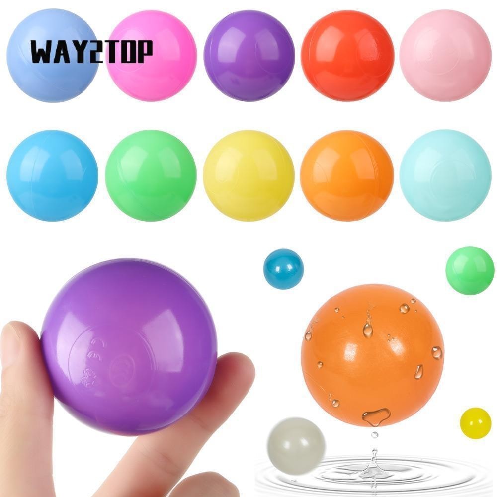 WAY2TOP 100 ชิ้น Ocean Wave Ball บ้านที่มีสีสันกลางแจ้งของเล่นเด็กพลาสติก Air บอลลูน
