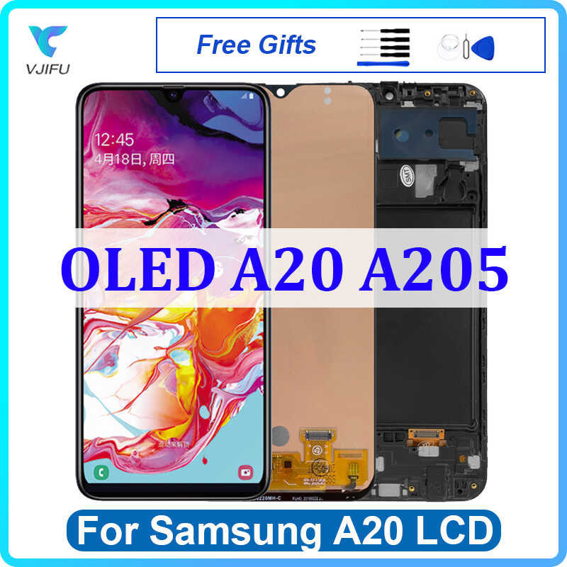 6.4" AMOLED Screen For Samsung Galaxy A20 A205 LCD Display A205G A205F A205GN A205FN/DS Touch Scre
