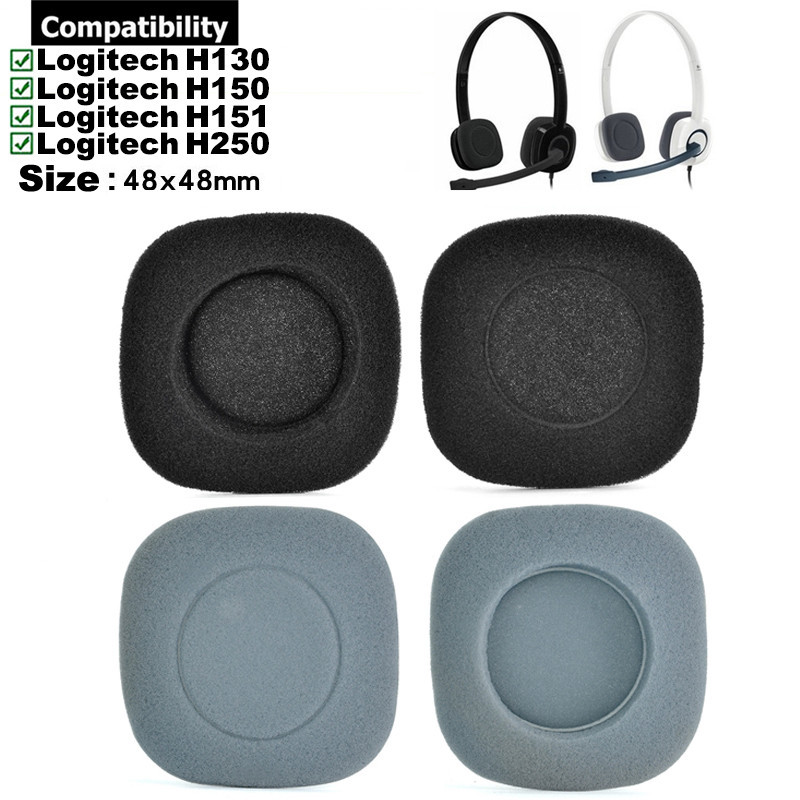 1 คู่หูฟังแผ่นรองหูฟังสําหรับ Logitech H150 H130 H250 H151 ชุดหูฟัง Earpad เบาะฟองน้ํา Earmuffs