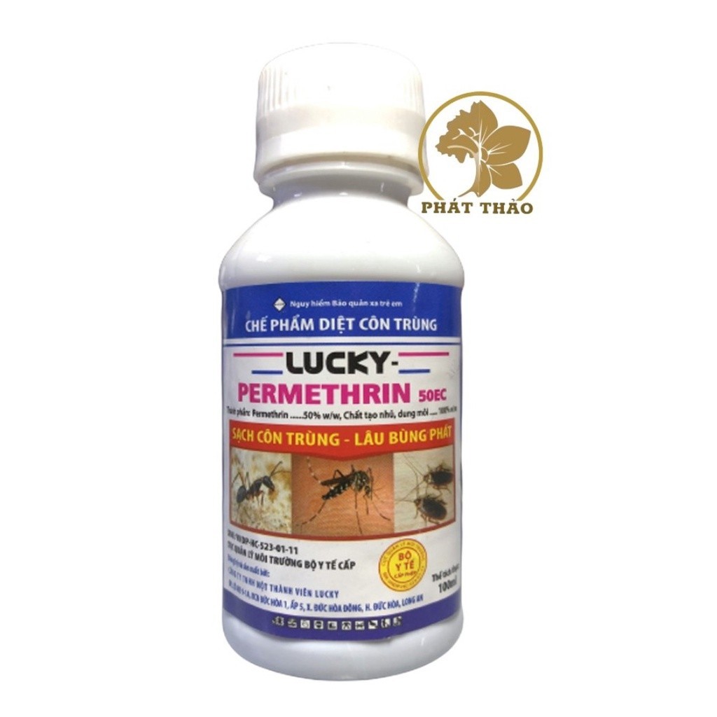 Lucky-permethrin ยาฆ่าแมลง 50EC 100ml ขวด