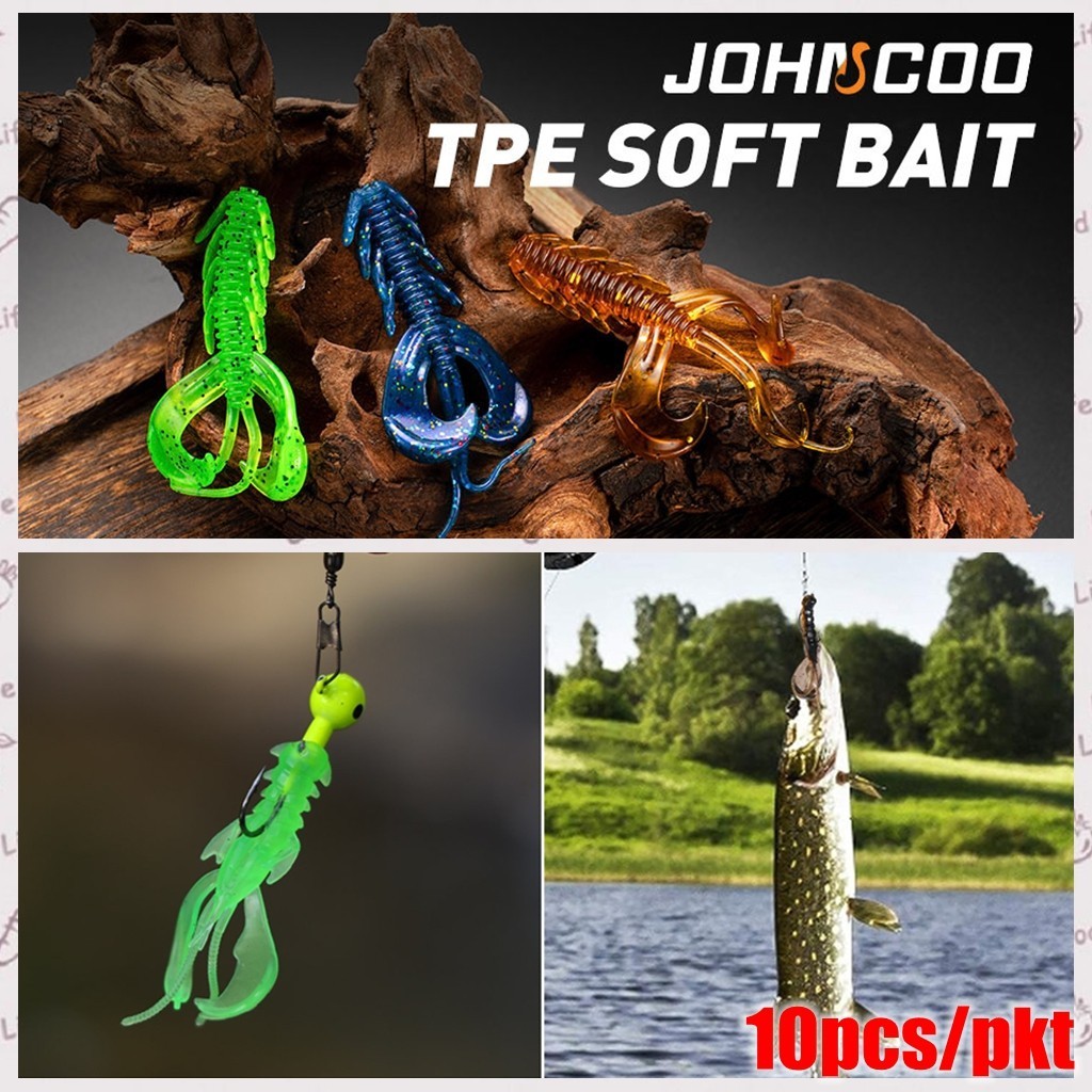 10 ชิ้น/ล็อตตกปลาลอยเหยื่อ Soft Lure Lobster 5 ซม.1.9g ตกปลาเหยื่ออ่อนสําหรับตกปลาหนอนนุ่ม Bass Snakehead