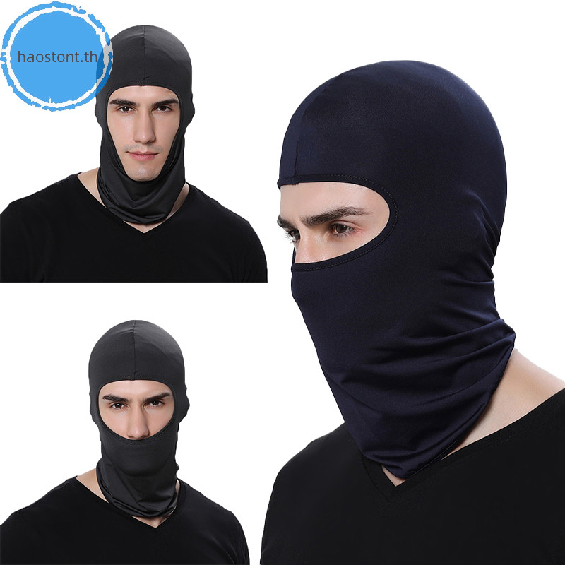 Haostont ผู้ชายผู้หญิงฤดูร้อน Balaclava Sun UV Face Shield Full Face Cover Neck Hood Headwrap TH