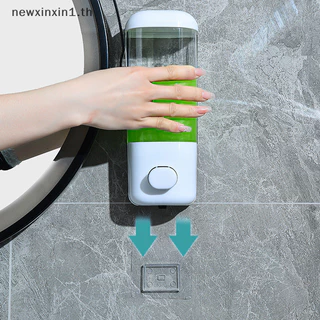*NT* ห้องน้ําใหม่ไม่เจาะมือกดตู้ทําสบู่ผนัง Traceless วางขวดฆ่าเชื้อเครื่องจ่ายโปร่งใส {T}