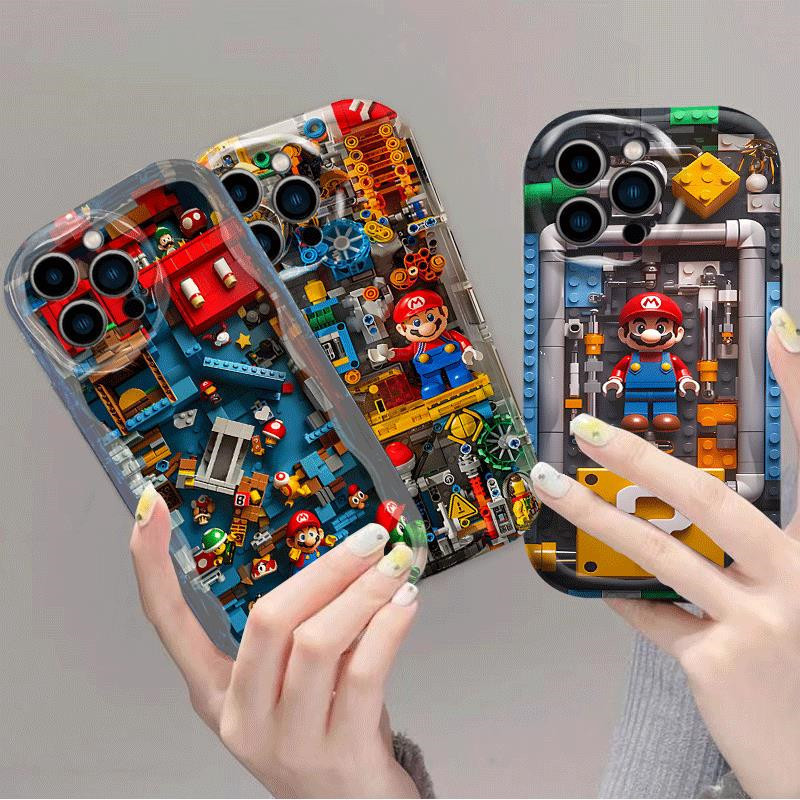 การ์ตูน Mario กันกระแทกเคสโทรศัพท์สําหรับ Realme 11 12 10T 5G 9i 5i 6i 5S 7 8 9 10 PRO C2 C11 C20 C15 C21 C12 C25 C21Y C25Y C30 C53 C55 3T NEO 3T เคส