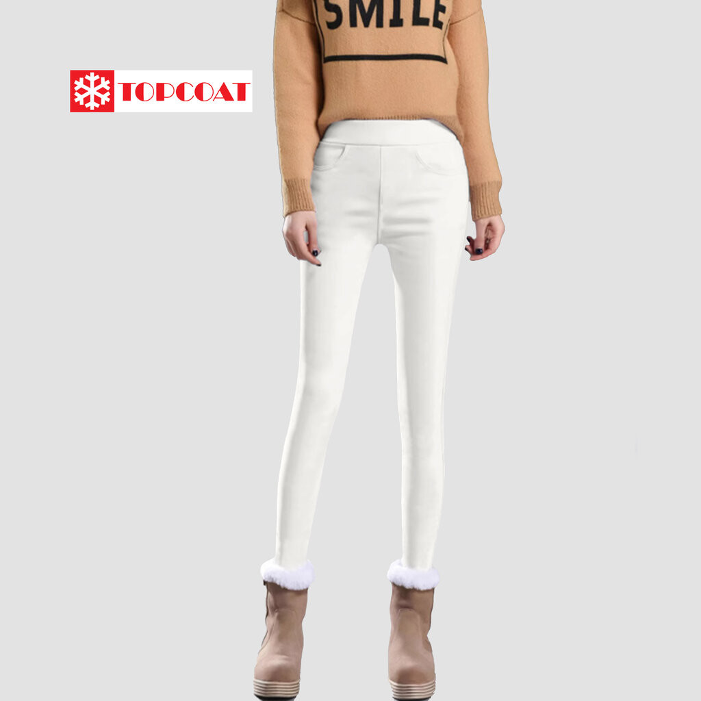 กางเกงกันหนาว ยีนส์ยืด บุขนหนานุ่ม เอวยืดสวมใส่สบายสุดๆ ใส่ติดลบได้