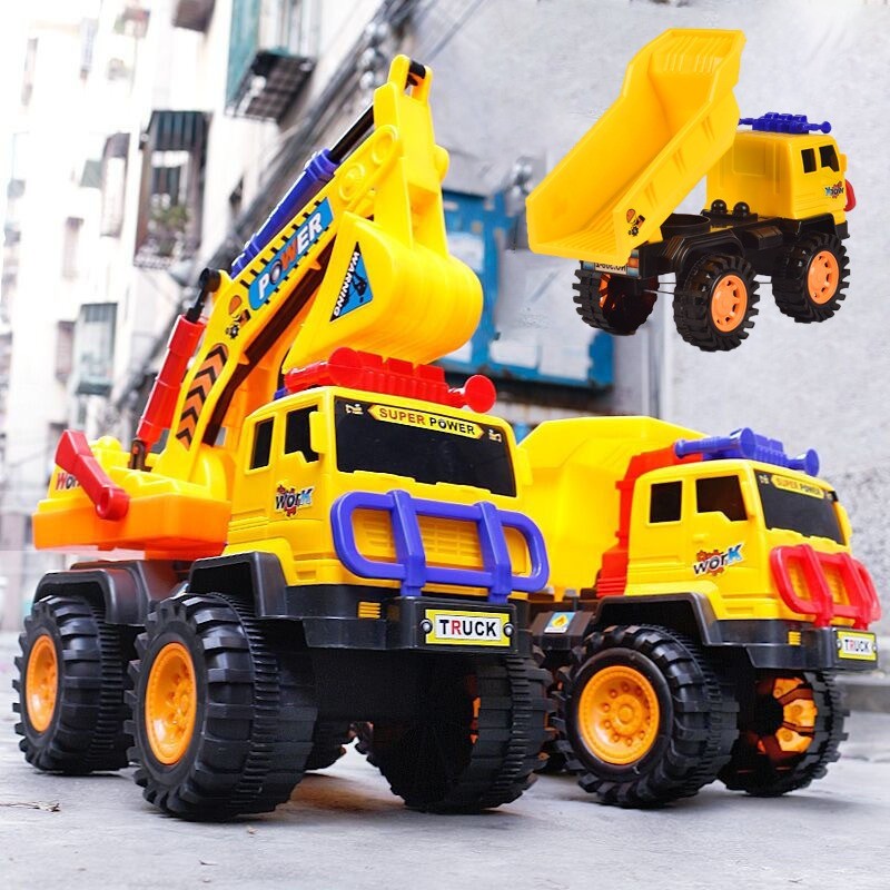 COD ของเล่นรถก่อสร้าง รถก่อสร้าง เครื่องขุด รถดั๊มพ์ รถบรรทุกขยะ ทนต่อการตกหล่น รถบรรทุกจำลอง ของเล่นเด็ก - รูปที่ 5
