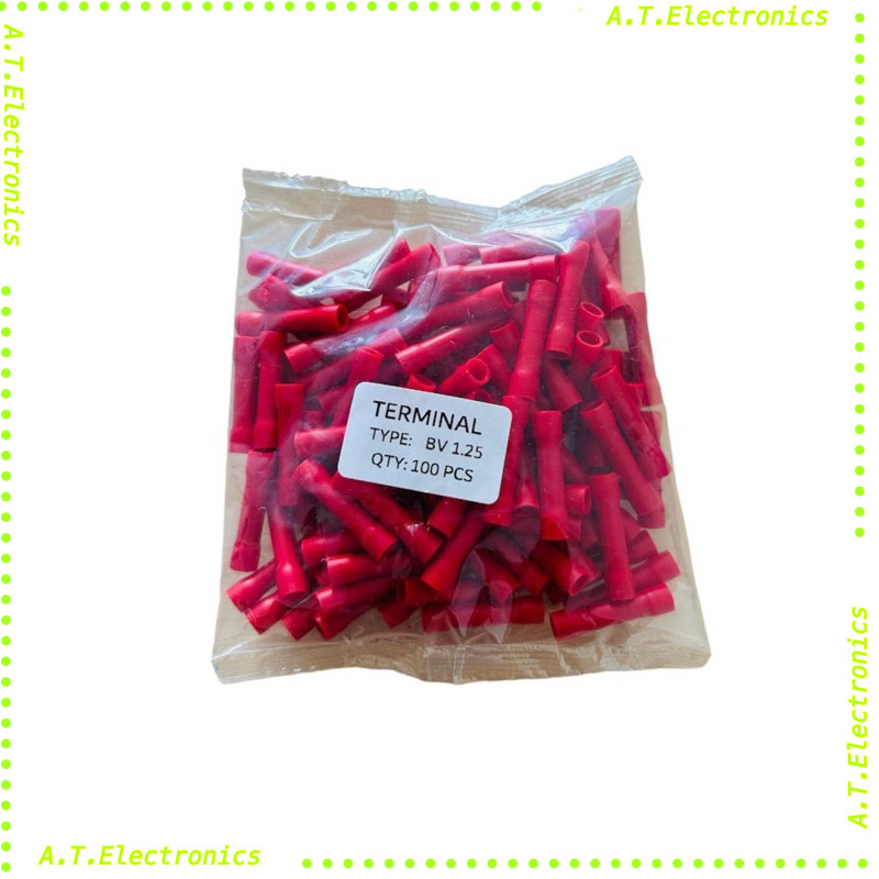 BV 1.25 QTY: 100 PCS BV1.25 0.5-1.5 Sqmm2 22-16 AWG BV2 1.5-2-5 Sqmm2 16-14 AWG BV5.5 4-6 Sqmm2 12-1