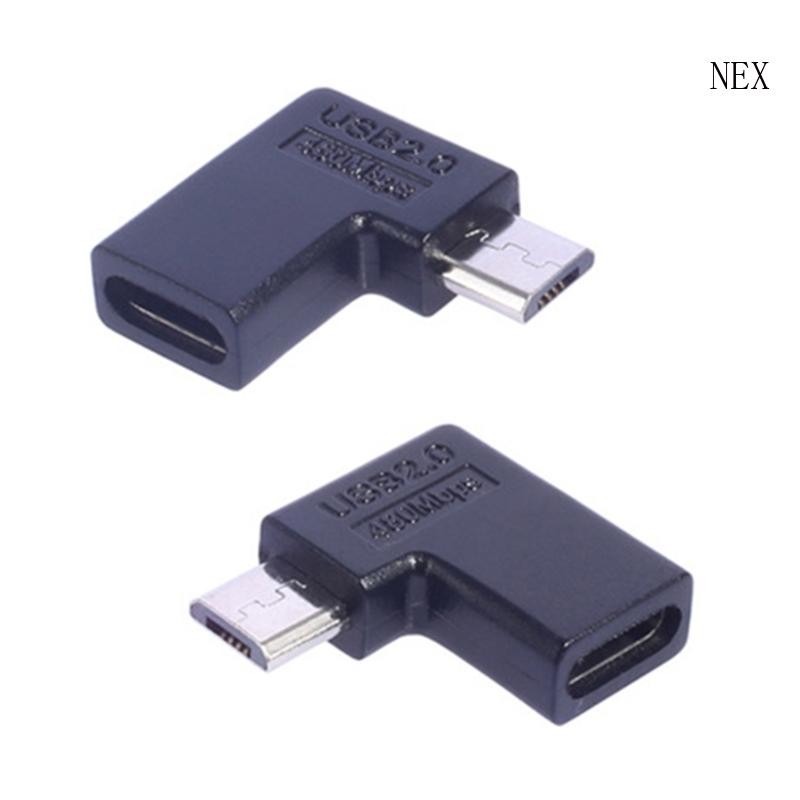 Niki Angled Micro USB เป็น UsbC TypeC Adapter ตัวแปลง Micro USB เป็น TypeC 90 องศา