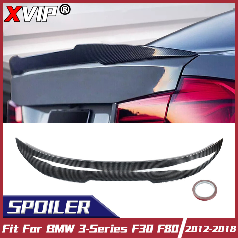 Xpvip 4 ประตูคาร์บอนดู PSM สไตล์สปอยเลอร์หลังปีกสําหรับ BMW 3 Series F30 F80 2012-2018 335i 328i ไฟเ