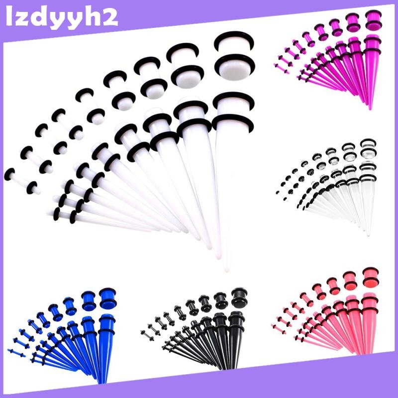 เกจวัดขยายหู 14G-00G สีขาว 18 ชิ้น