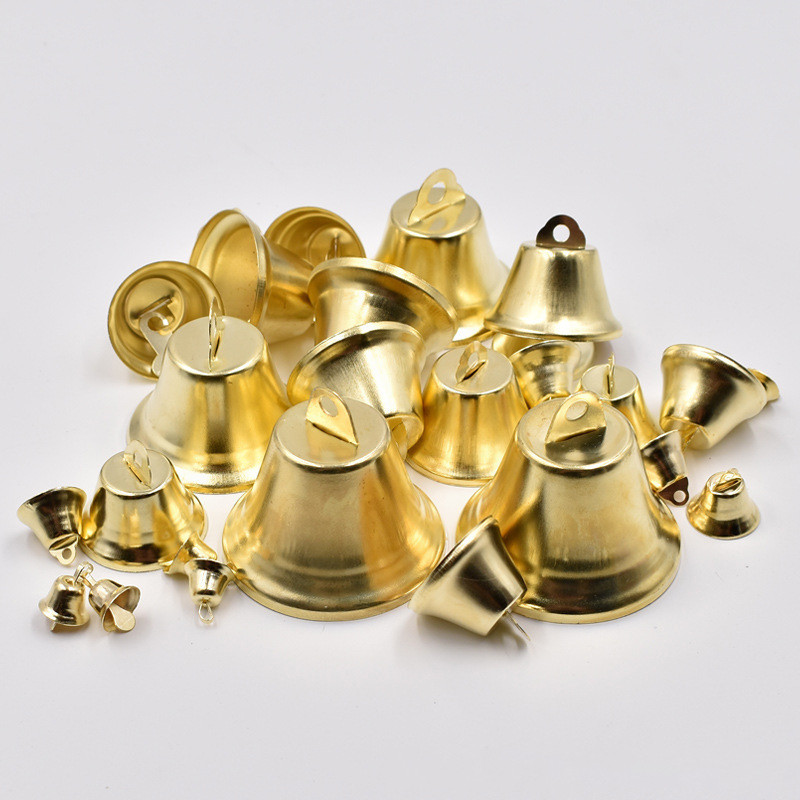 ระฆังโลหะสีทอง Kerst Jingle Bell Ornamenten ต้นคริสต์มาสตกแต่ง DIY ตกแต่งคริสต์มาส