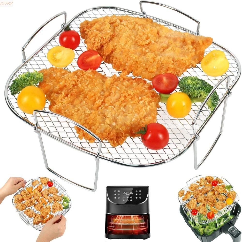 Ivory Air Fryer Baking Rack, Stackable Rust-proof เตาอบย่าง Self,ทนทานจับอาหาร-เกรด Dehydrator Air Fry ตะกร้าหม้อความดัน