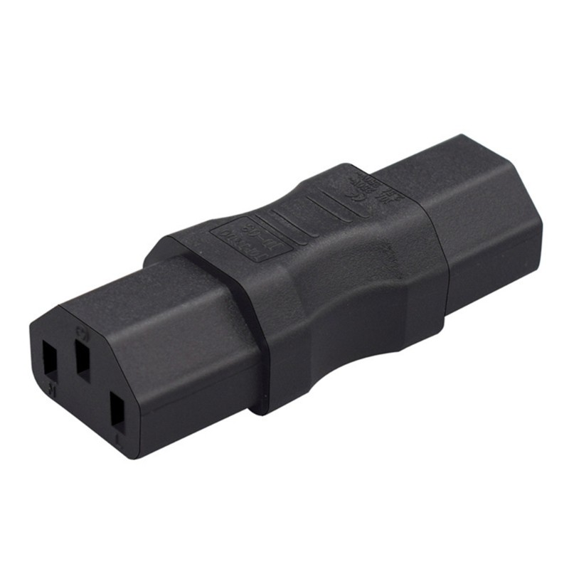 FA ปลอดภัย PVC Power Outlet Extension Adapter C13 Female to Male สําหรับการใช้งานต่างๆ JD03
