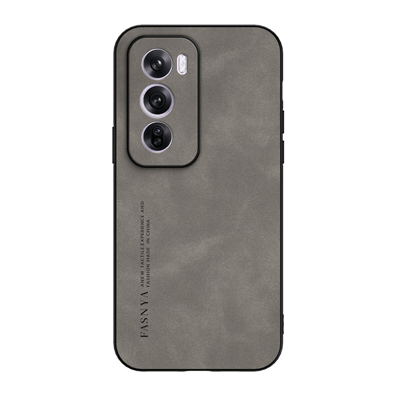 สําหรับเคสโทรศัพท์ OPPO Reno 12 5G, เคสป้องกันหนังกลับหนังแกะหรูหราพร้อมขอบแข็งและนุ่ม