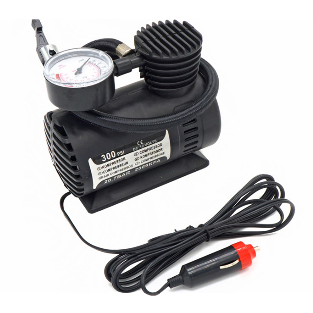 12v 300PSI ปั ๊ มลมรถยนต ์ ความแม ่ นยําสูงเครื ่ องเติมลมยางไฟฟ ้ าแบบพกพาปั ๊ มยาง