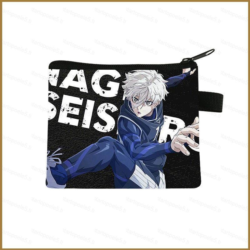 Sta5 BLUE LOCK Zero Wallet Children Fashion Student Card Bag Anime Printing Portable Storage Bag