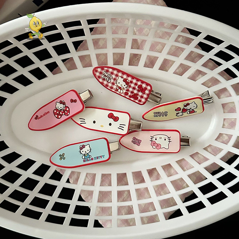 [mozh] Sanrio Anime Hello Kitty Pring Hairpin Girl Bangs กิ๊บติดผมเครื่องประดับการ์ตูน Headdress นุ่มน่ารักออกแบบเครื่องประดับผม [TH]