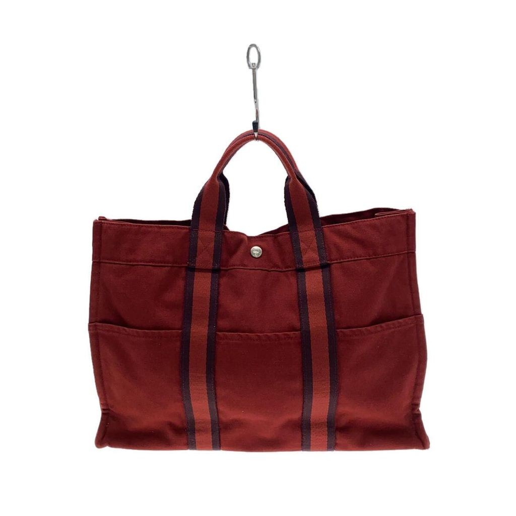 HERMES Tote Bag Canvas Red Direct from Japan Secondhand 2338263764659