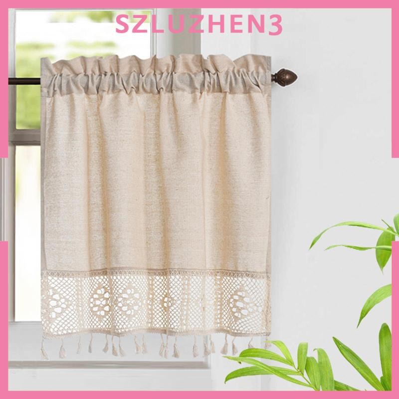 แนะนำ ผ้าม่าน [Szluzhen3] ผ้าม่านสั้น ระบายอากาศ สําหรับตกแต่งบ้าน ห้องนั่งเล่น ราคาพิเศษ มีเก็บเงินปลายทาง