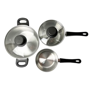 GlobalHouse KOCH KITCHEN ชุดหม้อสเตนเลส 5 ชิ้น 30×20×15 ซม. PIPPA สินค้าของแท้คุณภาพดี