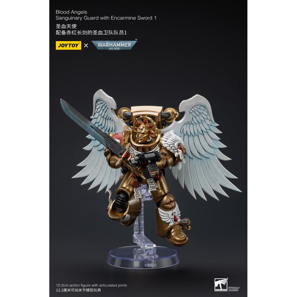 Blood Angels Sanguinary Guard with Encarmine Sword 1 - Warhammer 40K Action Figure โดย JOYTOY