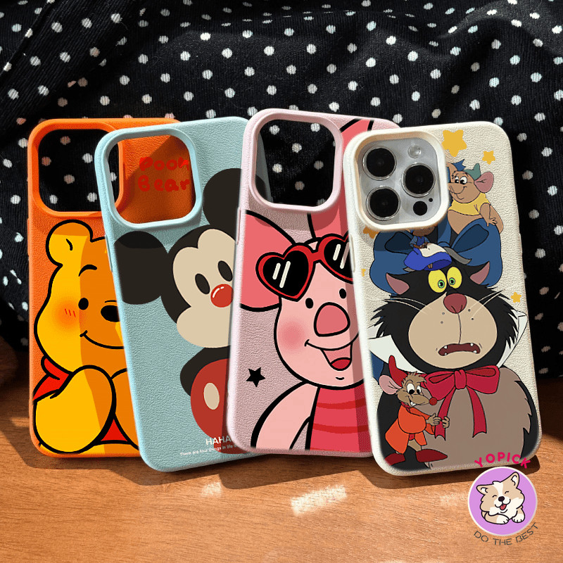 ลิงเมาส์หมีหมูน่ารักเคสโทรศัพท์สําหรับiphone 11 12 13Pro Max 14Plus 15 16 XR XS Max 7 8 Plus SE2020 การ์ตูนฝาครอบโทรศัพท์สําหรับIPhone 16Pro Maxซิลิโคนนุ่มกรณีเพื่อนสาวPWK