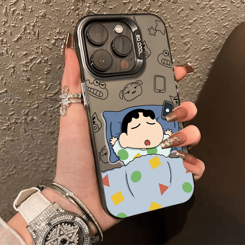 ตำนานสีดำ โทรศัพท์กรณียากกันกระแทกแ สำหรับ iPhone 11 13 12 14 15 Pro Max XR X Plus XS SE 7 8P นอนหลับเสี่ยวซิน