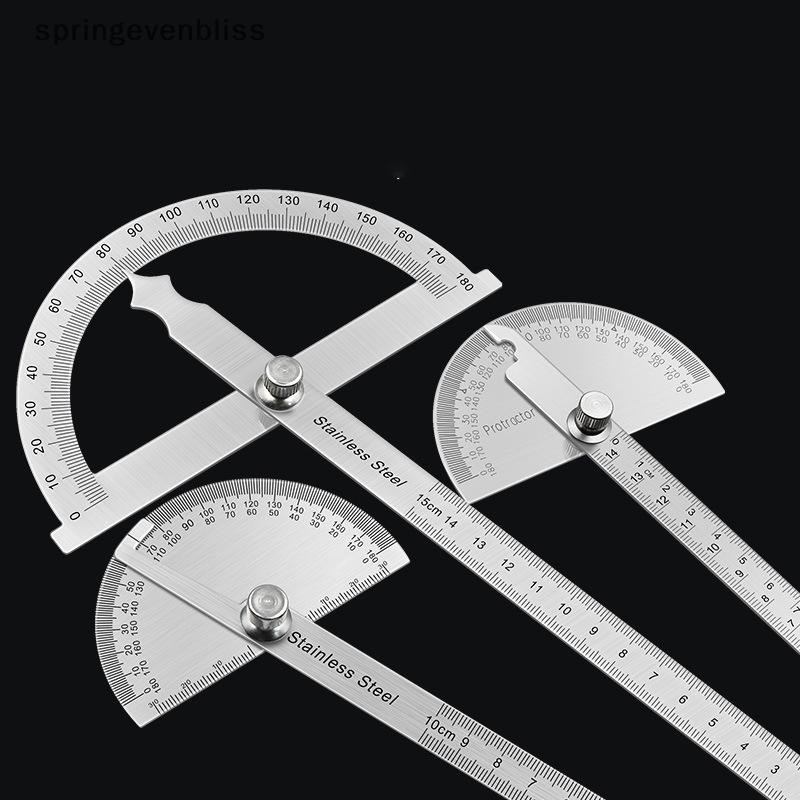 Springevenbliss 180 องศาไม้โปรแทรกเตอร์โลหะมุม Finder Goniometer ไม้บรรทัดมุมเครื่องมืองานไม้ Springevenbliss
