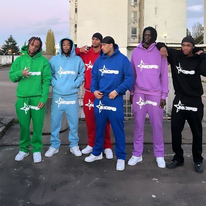 Nofs Tide Men Y2K Hoodie Harajuku Letter Graphic Printing Loose Hoodie Sweatshirt + กางเกงสองชิ้นชุด 2023 ผู้หญิงใหม่ Punk Rock Gothic เสื้อผ้า SetS-XXXL