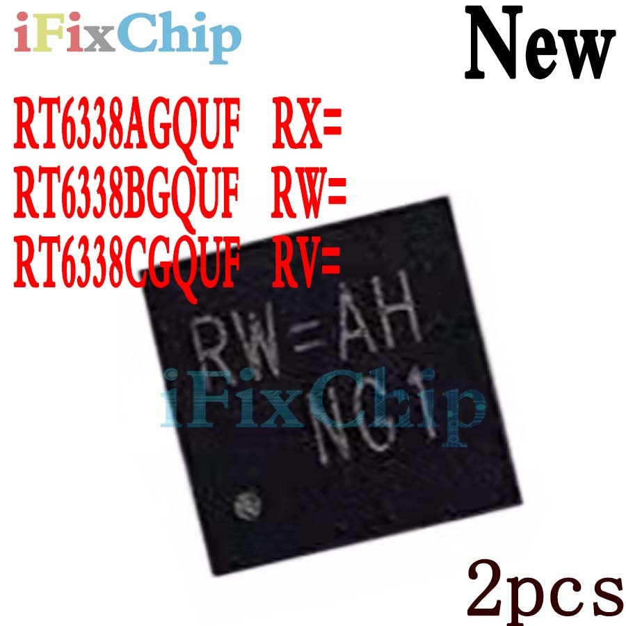 ยี่ห้อ RT6338AGQUF 2 ชิ้น ใหม่ RT6338A RX=.. RT6338BGQUF RT6338B RW=.. RT6338CGQUF RT6338C RV=.. QFN