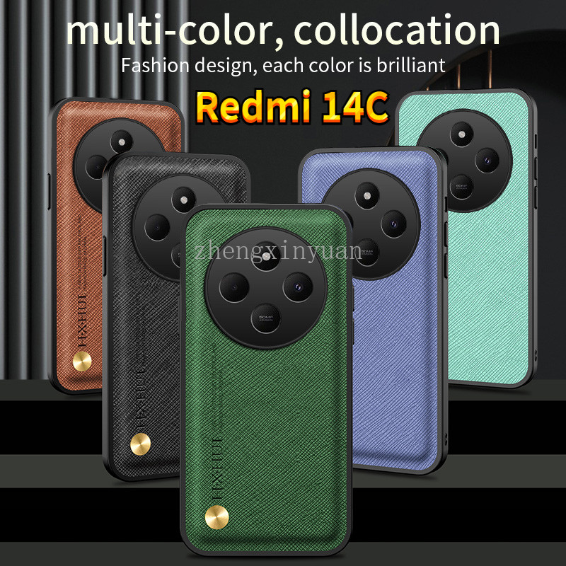 สําหรับ XIAOMI POCO C75 Redmi 14C 4G 5G 2024 หนังป้องกันกล้องบน POCOC75 C 75 Redmi14C รถผู้ถือแม่เหล