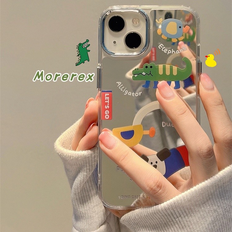 กระจกแต่งหน้านุ่มโปร่งใสกรณี Anti-Fall เคสโทรศัพท์สําหรับ iPhone 16 Promax 15 Promax 12 13 Mini 14plus 11 Pro Max X XS XR XS Max 7 8 plus Se2020