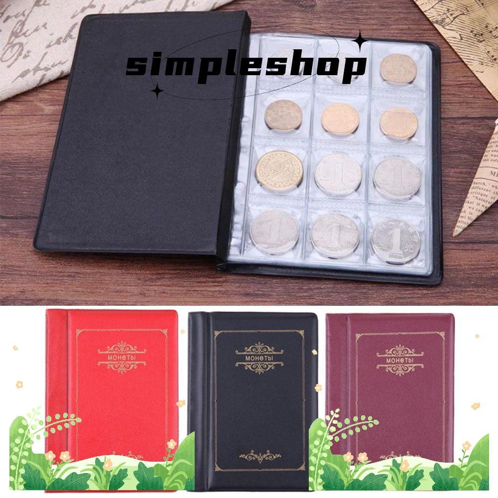 ซิมเพิล สมุดสะสมเหรียญ ของขวัญ สมุดเงินคุณภาพสูง 120 กระเป๋า 10 หน้า ที่ใส่ที่ระลึก