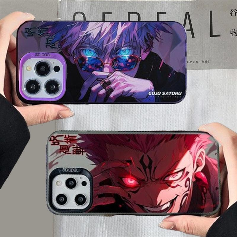 Cool Blue Eyes Gojo Satoru Jujutsu Kaisen สําหรับ Realme C63 C65 C53 C12 C20 C35 C21Y 12 11 10 9 Pro Plus ฝาครอบอะนิเมะการ์ตูน Hard อะคริลิคกันกระแทก