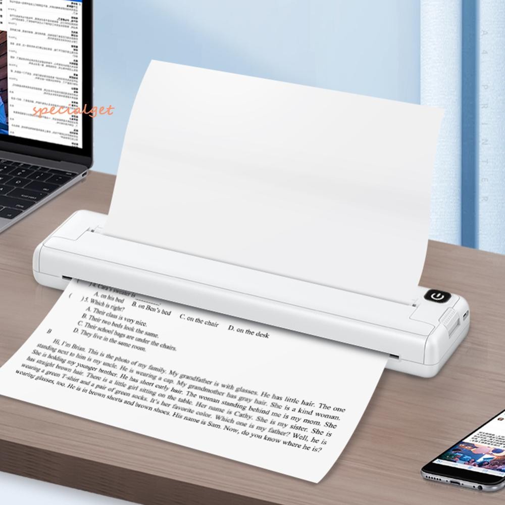 เครื่องพิมพ์เอกสารภาพพกพา กระดาษพิมพ์พิมพ์ 1000mAh เปลี่ยน [specialget.th]