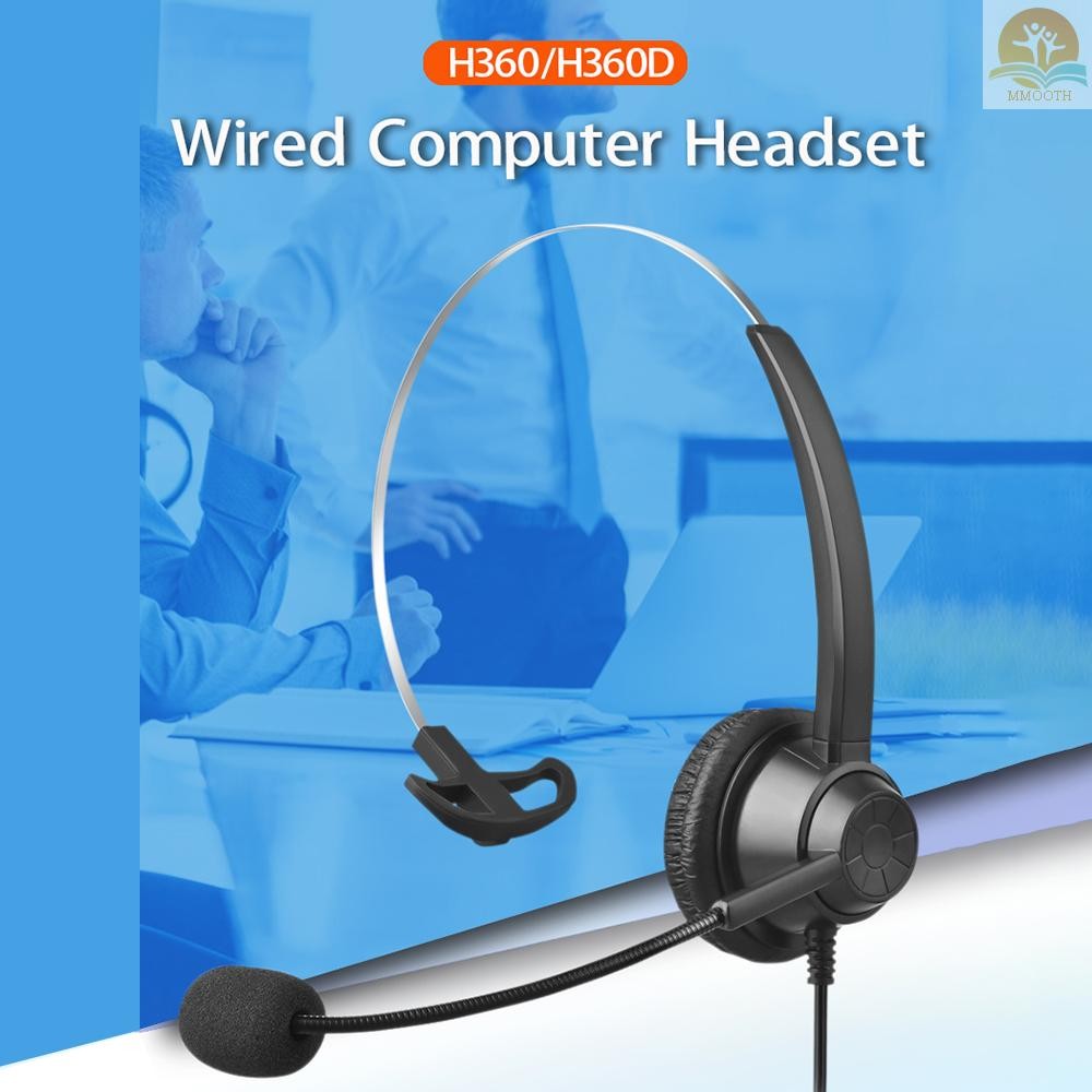 ชุดหูฟังคอมพิวเตอร์แบบมีสาย USB พร้อมไมโครโฟน Universal Office Call Center หูฟังด้านเดียวรองรับการควบคุมระดับเสียง Mute Cancelling เหมาะสําหรับโทรศัพท์ Operator คอมพิวเตอร์ PC พจนานุกรม