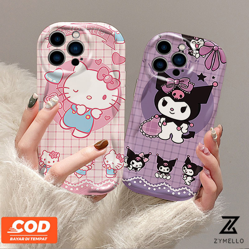 เคสโทรศัพท์ VIVO V60 LITE V50 LITE V40 LITE V30 5G V29 S1 V27 5G V27 V40 Pro V27E V25 V25E V23 V23E V15 V20 Pro น่ารักการ์ตูน Kuromi แมวกันกระแทกกรณีโทรศัพท์มือถือTPUกันกระแทก