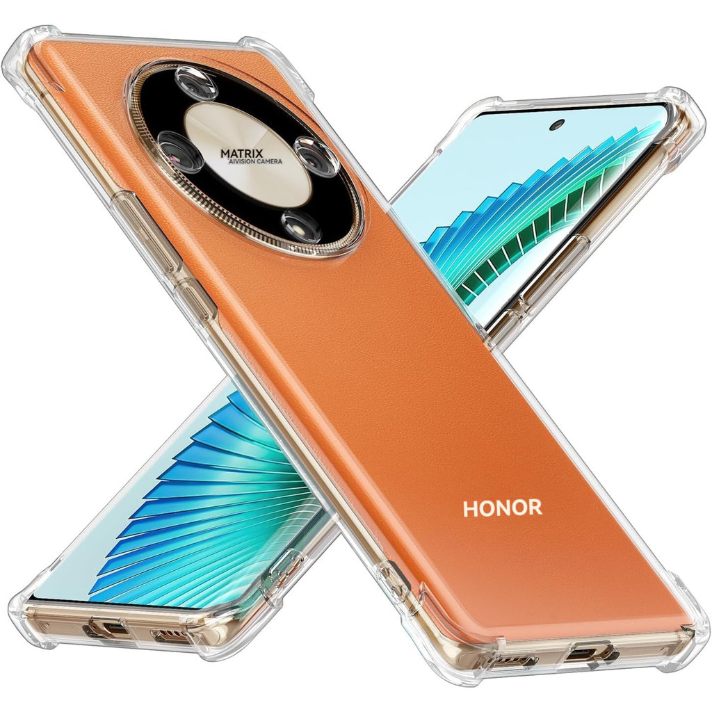 สําหรับ Huawei Honor X9B X9A Honor Magic 6 Lite 5G คริสตัลใส Anti-slip Anti-Scratch กันกระแทกทนทานยืดหยุ่น TPU นุ่มกรณี