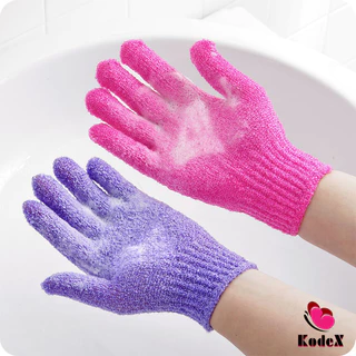 KDX ถุงมืออาบน้ำ ถุงมือขัดผิวอาบน้ำ ขจัดเซลล์ผิวเก่า พร้อมส่ง Glove-style bath towel