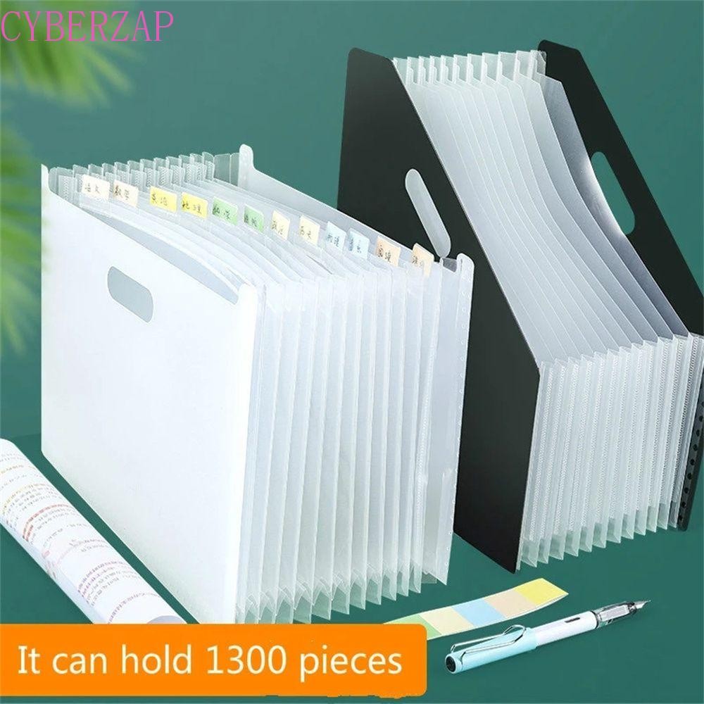 Cyberzap แฟ้มตั้งโต๊ะ 13 กระเป๋า Paper Organizer แบบพกพา A4 แฟ้มโฟลเดอร์เครื่องเขียน Office กระเป๋าออร์แกน