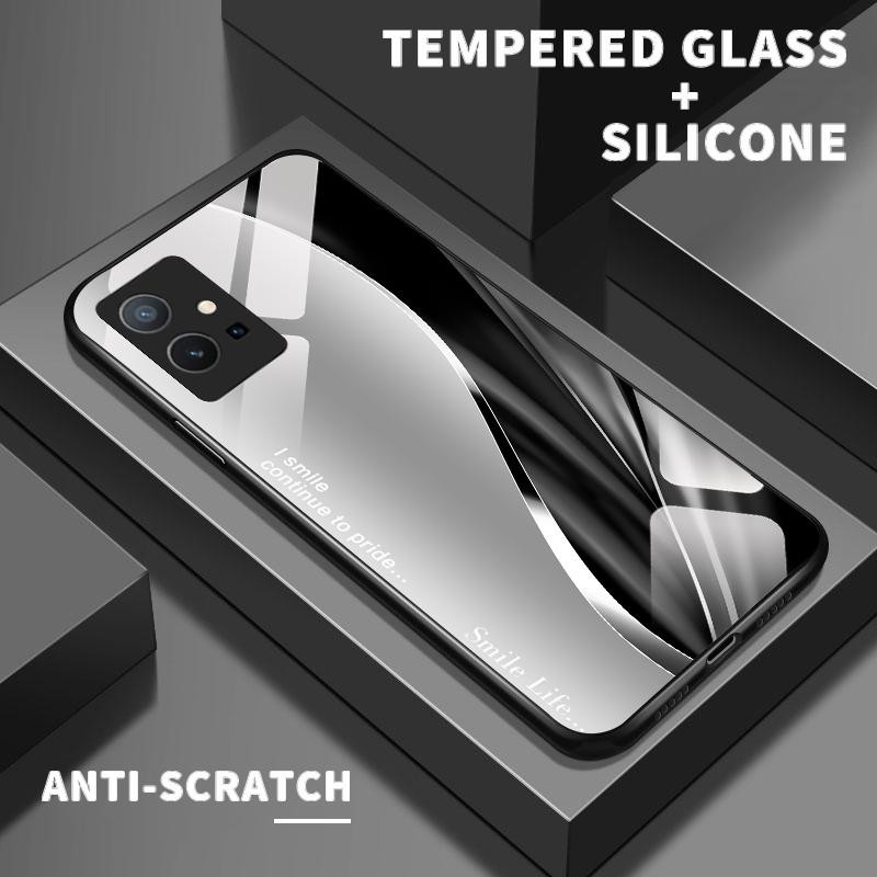 เหมาะสำหรับ VIVO Y75 5G Y75 4G Y75S Y72 Y73 Y76 Y7s Y85 Y89 กรณีโทรศัพท์แฟชั่นเคส Artistic Texture