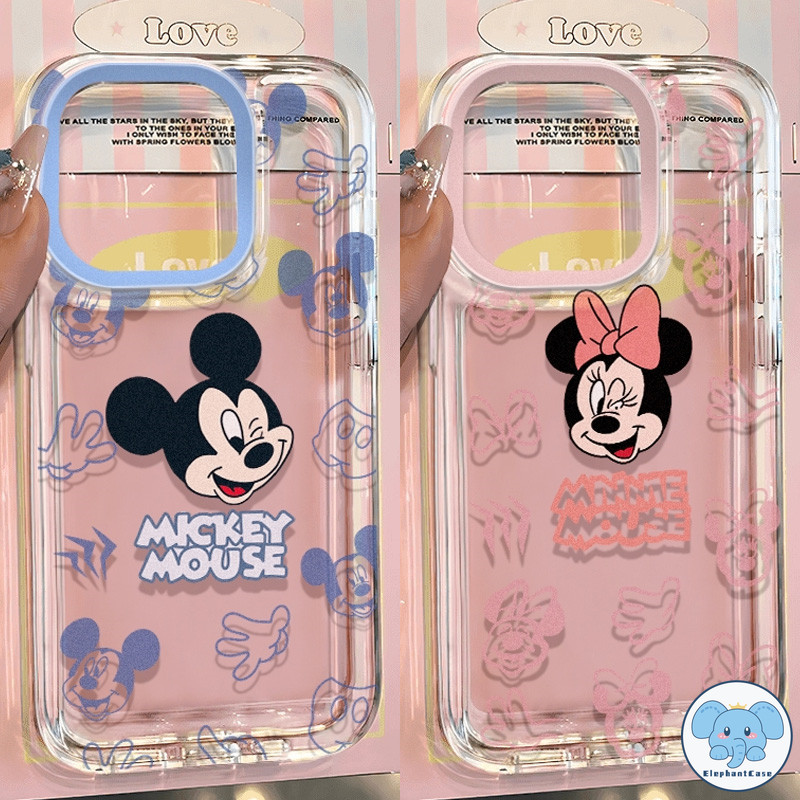 คู่รักมิกกี้เมาส์โปร่งใส เคส Samsung A05S A15 A06 A55 A13 A14 A03s A35 A50 A20 A32 A51 A03 A52 A12 A05 A02s A11 A30