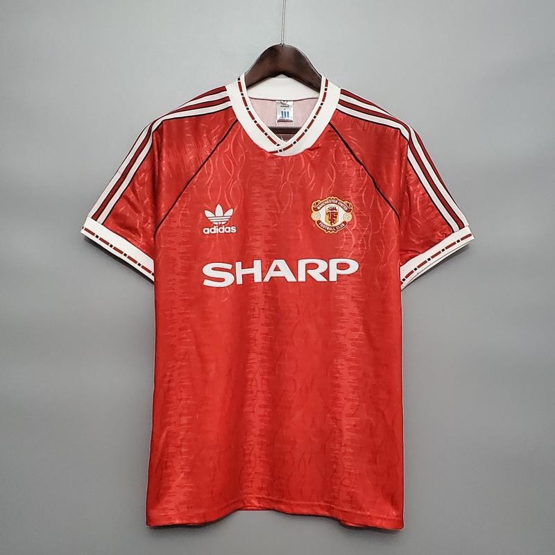 1990/92 แมนเชสเตอร์ ยูไนเต็ด บ้านเสื้อฟุตบอลย้อนยุคฟุตบอล Manchester United