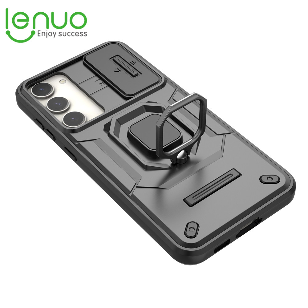 Lenuo แหวนผู้ถือแม่เหล็กสําหรับ Samsung Galaxy S24 FE S23 S24 Ultra Plus S24 + S23 + 5G ปลอกกล้องกันกระแทกป้องกันความงาม