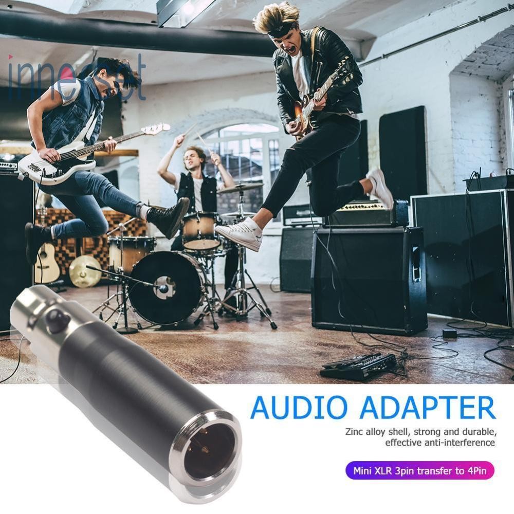 Mini XLR 3 4 Pin Female Converter Adapter Mini Connector Audio Adapter Universal [innerset.th]