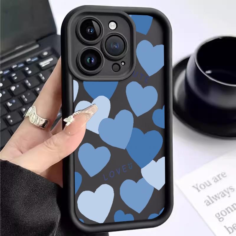 HP Casing สําหรับ IQOO Neo U5x Z6 5G Z7i Soft Silicone Case Love Love Camera Phone Protector