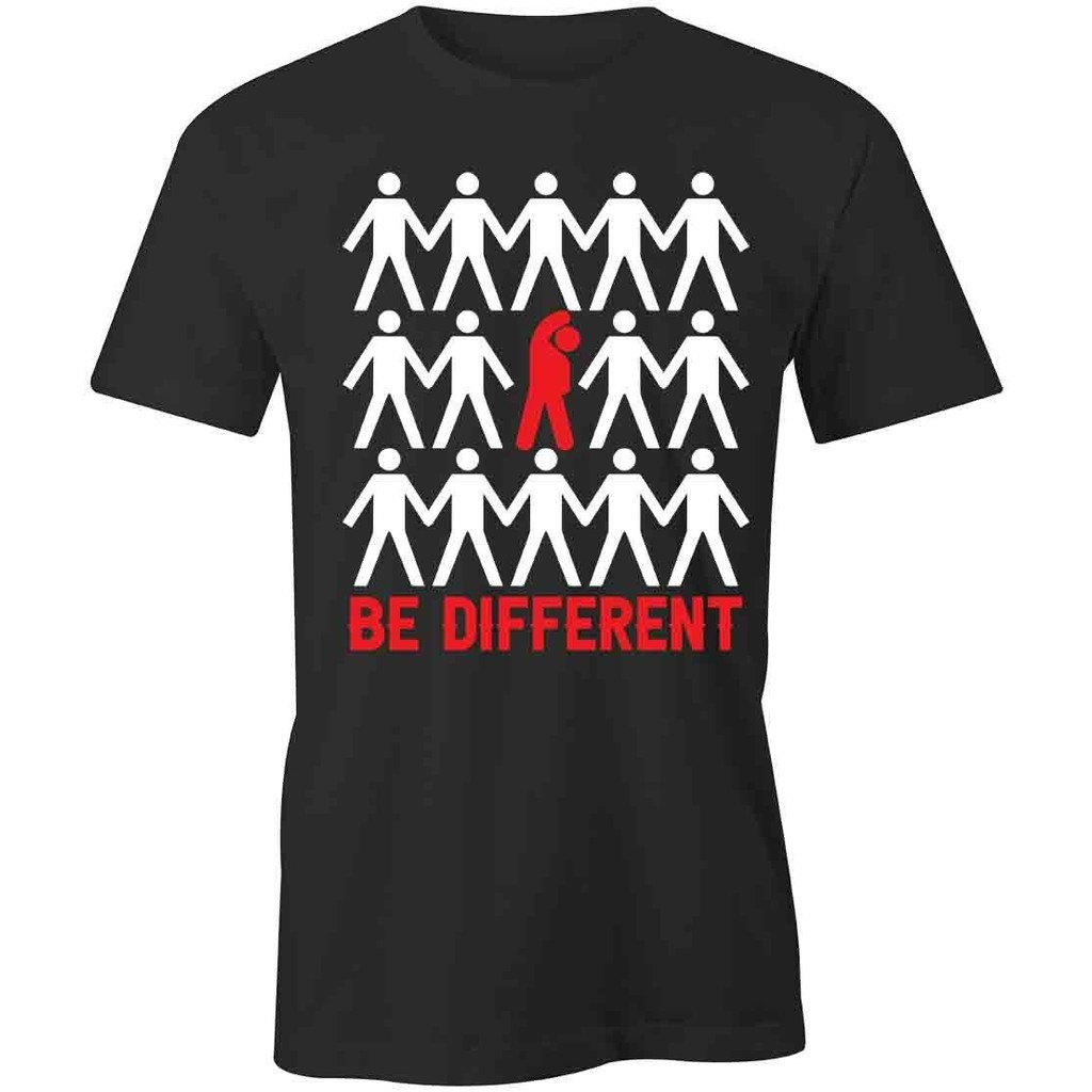 Be Different Tshirt Tee แขนสั้นผ้าฝ้ายแรงบันดาลใจเสื้อผ้า S1Bsa201