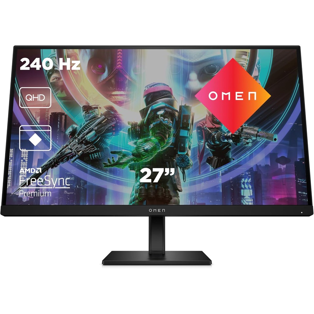 27" Gaming Monitor HP OMEN 27qs - IPS 2K (2560 x 1440) 240Hz จอคอมพิวเตอร์ จอเกมมิ่ง 27QS
